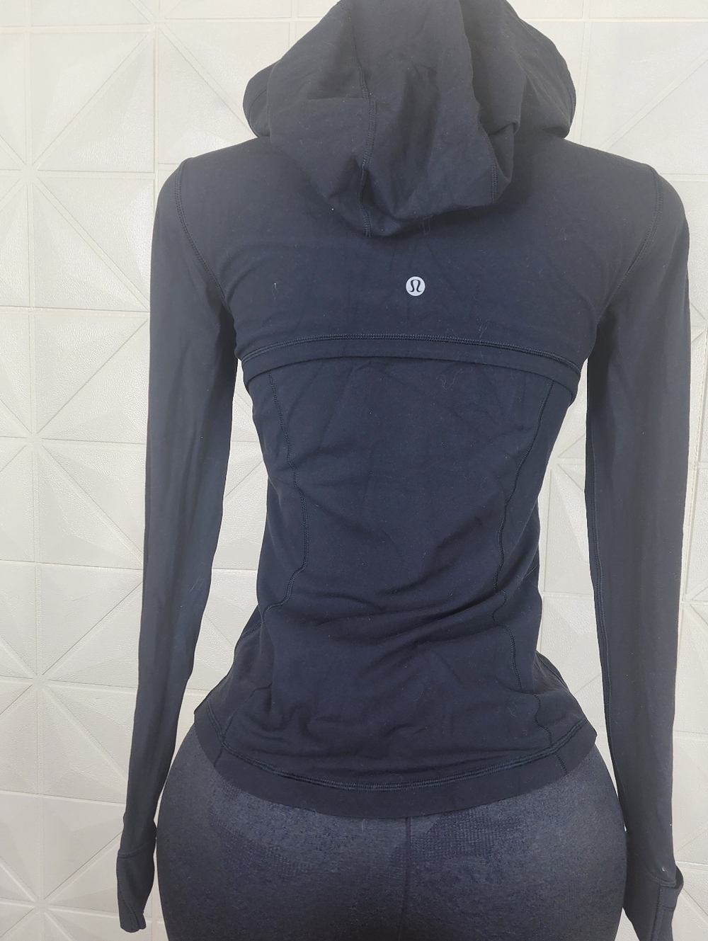 Women's Black Zip-Up Athletic Jacket - Picture 4 of 6